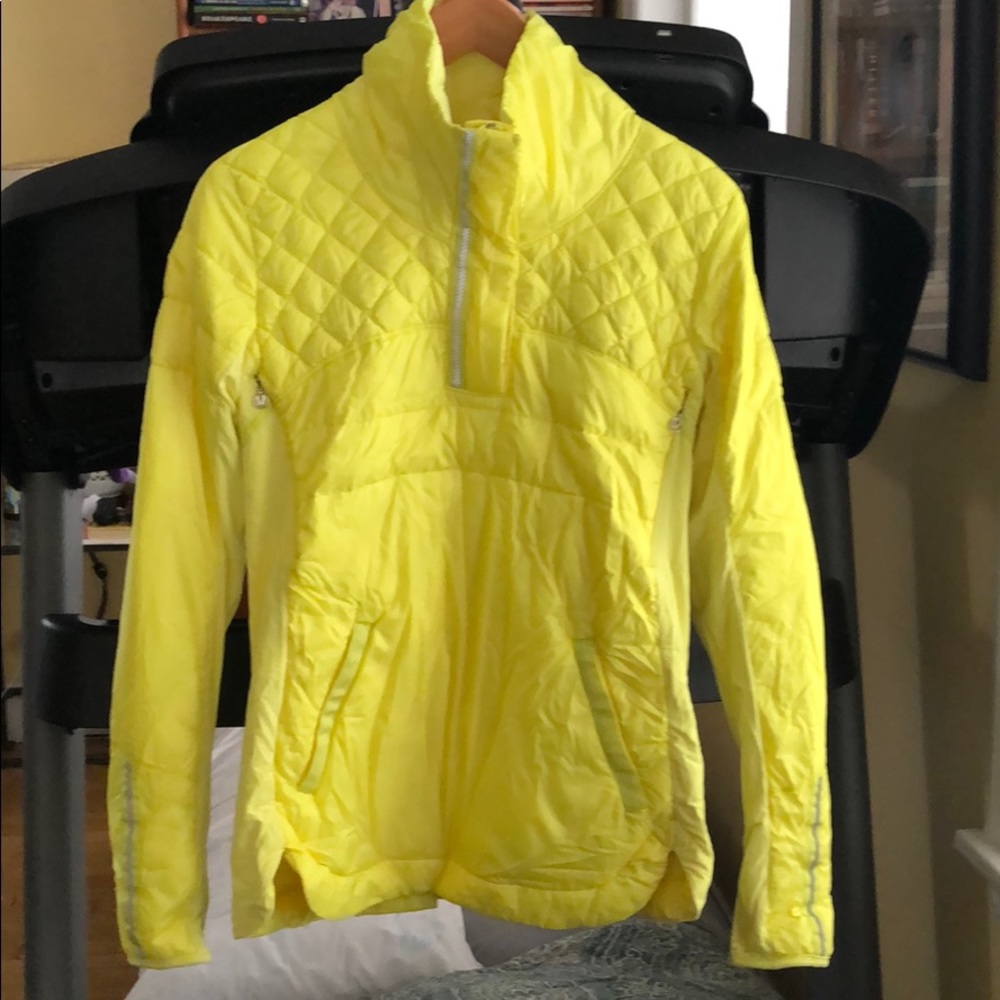 LuluLemon yellow quilted shell
